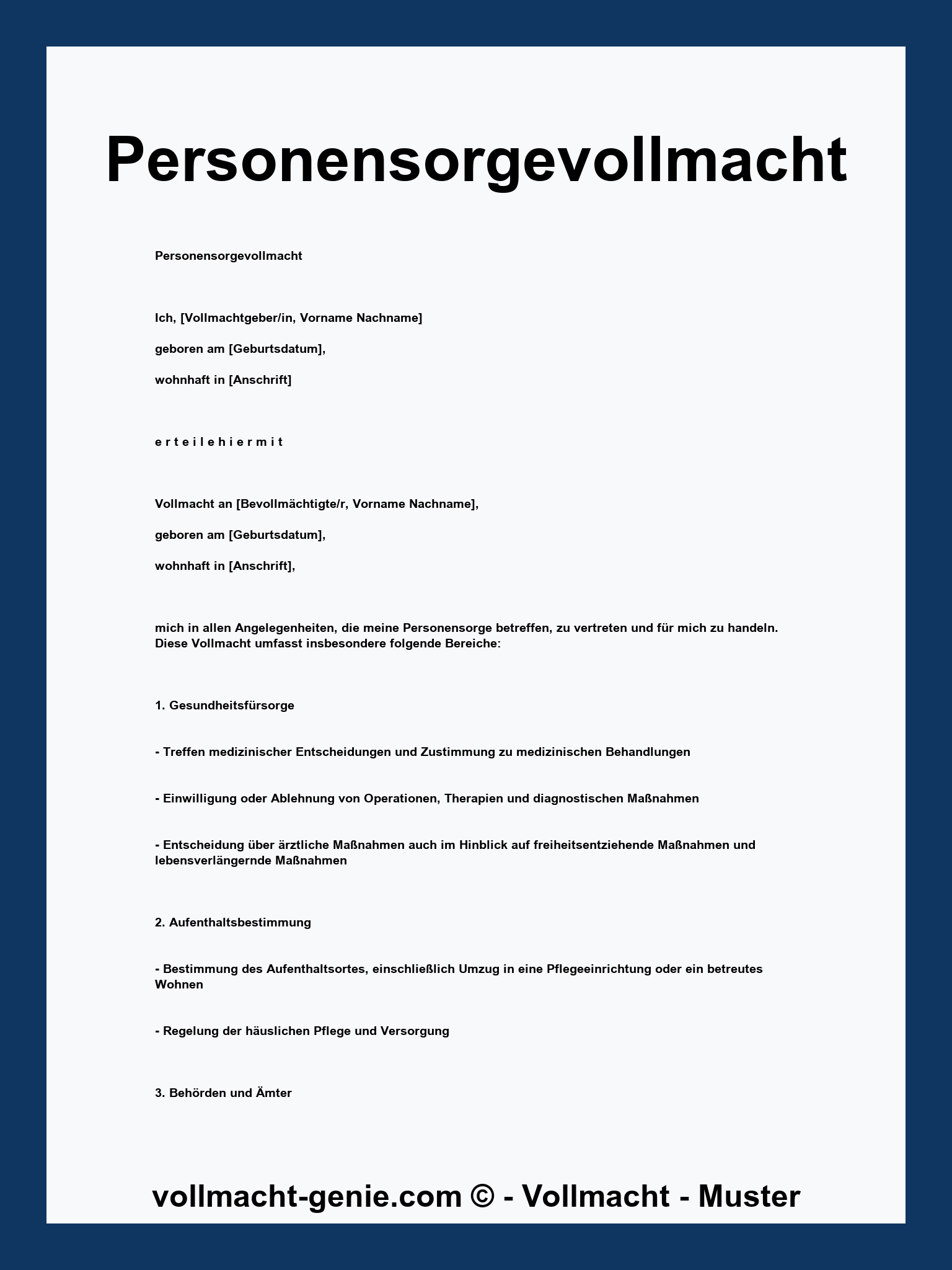 Personensorgevollmacht